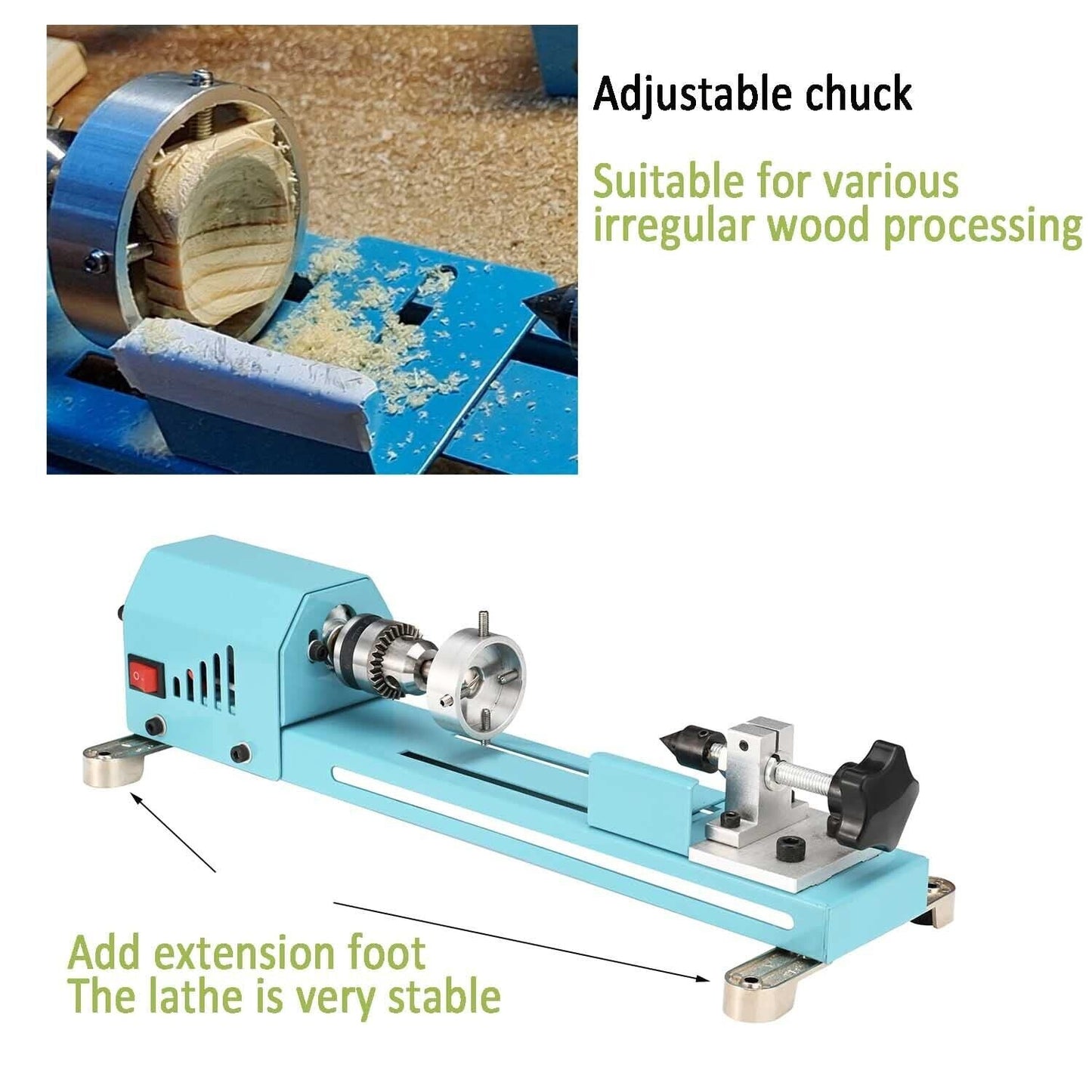 Mini Lathe Wood Lathe Machine Multi-Purpose Type Lathe Milling Cutting Grindi...