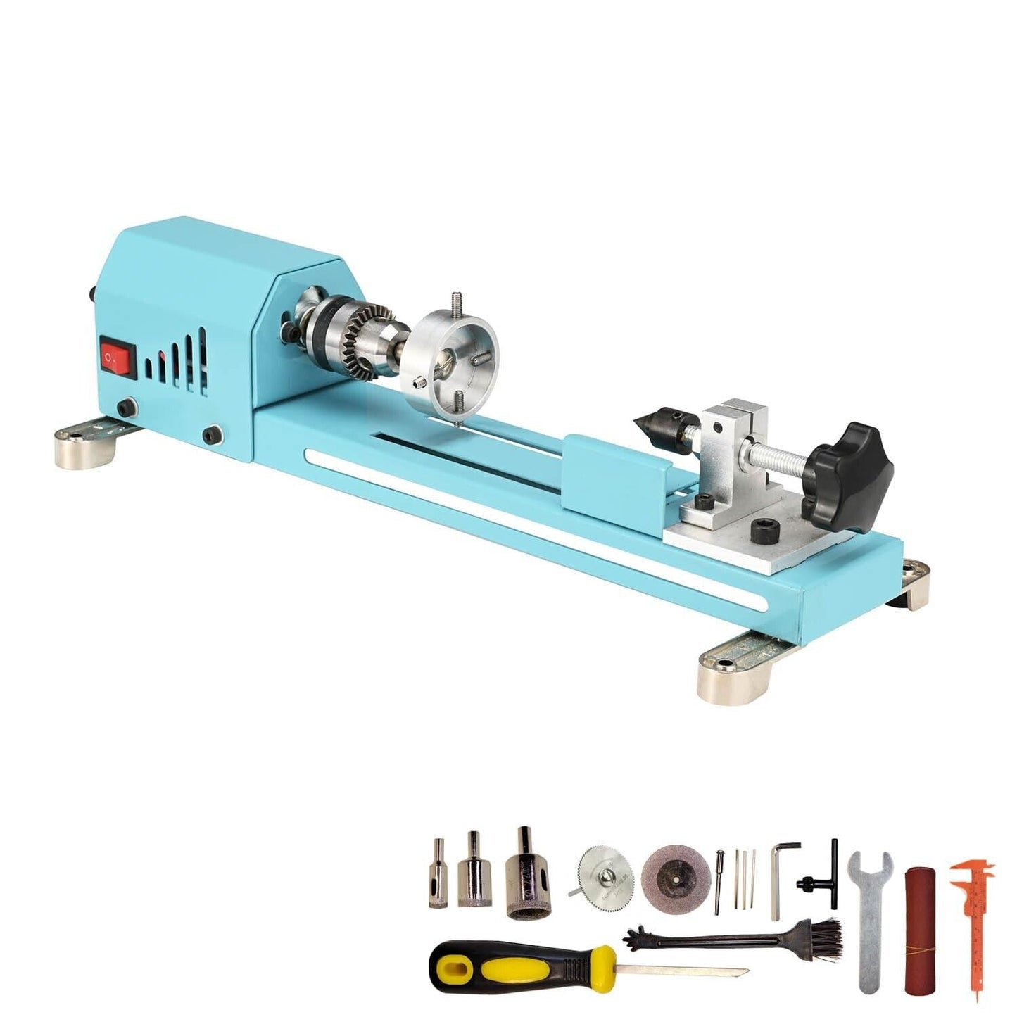 Mini Lathe Wood Lathe Machine Multi-Purpose Type Lathe Milling Cutting Grindi...