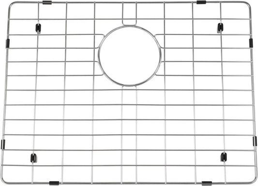 Kitchen Sink Grid and Sink Protectors for Kitchen Sink, Stainless Steel Sink Grids for Bottom of Kitchen Sink, Sink Bottom Grid, 19 13/16" X 14 3/4" with Rear Drain for Single Sink Bowl