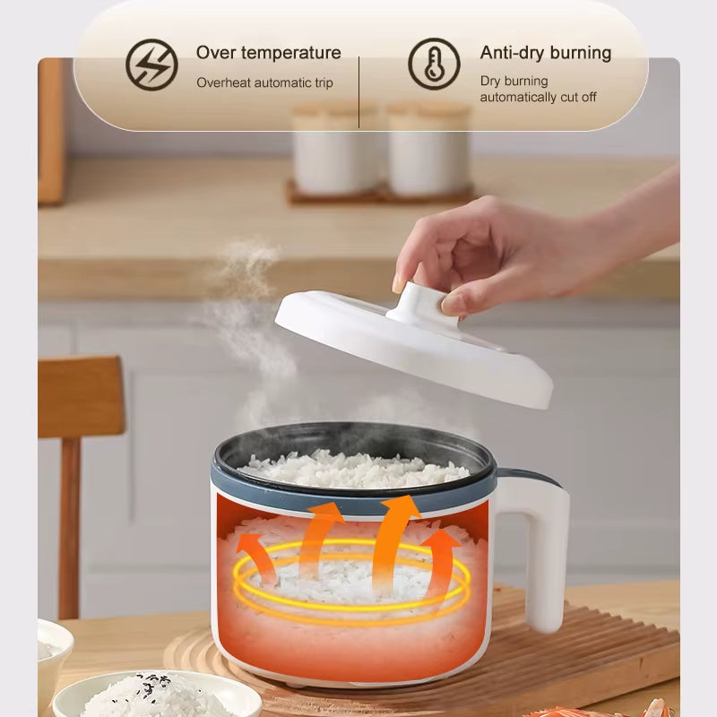 Mini Electric Rice Cooker Single Double Layer Intelligent Automatic Home Kitchen Cooker 1-2 People Multicooker Steamed Rice Pot
