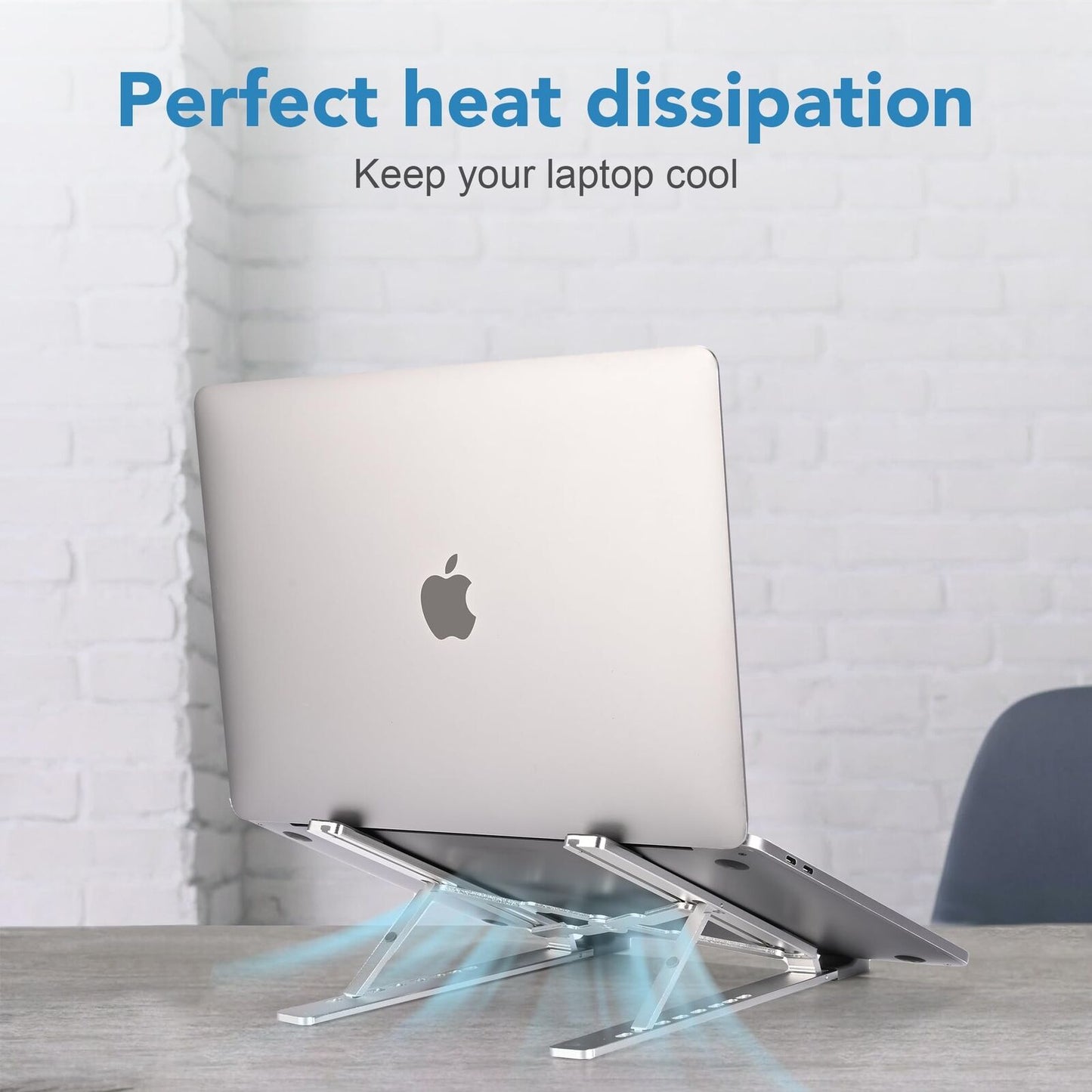 Adjustable Laptop Stand for Desk Tablet Height Travel Foldable Portable Aluminum